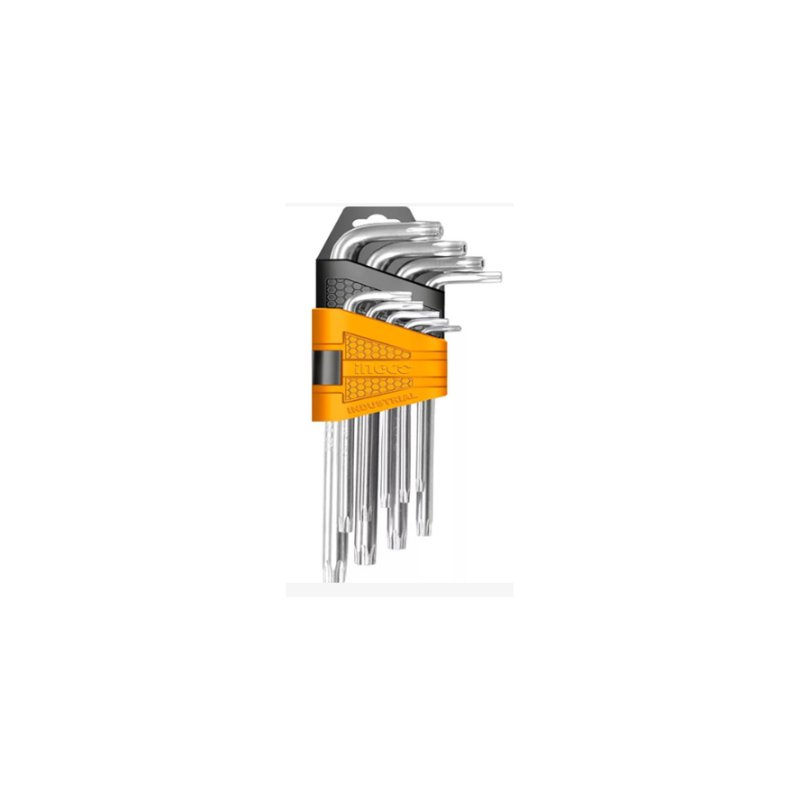 Set llaves Torx industrial 9 piezas T10-T50 INGCO HHK13091