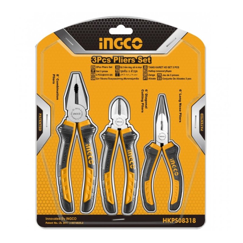 Set alicates 3 piezas 6" INGCO HKPS08318