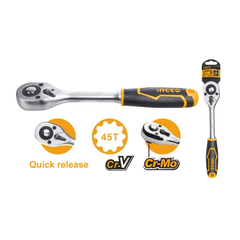 Llave chicharra 45T 1/2" INGCO HRTH0812